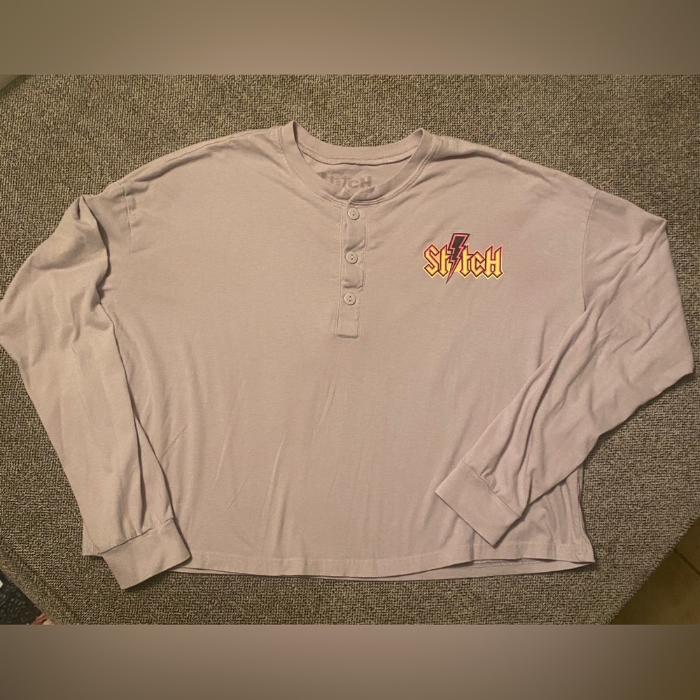 Disney Stitch grey long sleeve cotton tee
